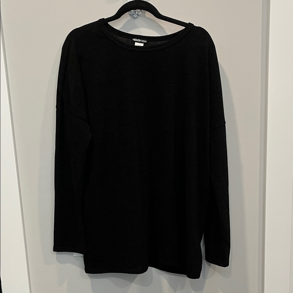 HEIMISH USA Black Crew Neck Sweater